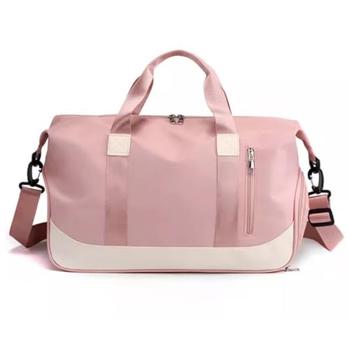 Bolsa Mala Grande Feminina para Academia e Viagem de Mão (Rosa Claro)