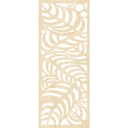 Image of Mills Decorative Pierced Fretwork Wood Wall Panels, 9 3 /8 inchW x 24 3 /8 inchH x 3 /8 inchT, Birch