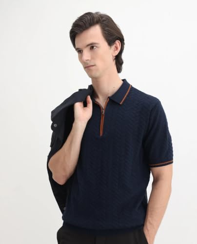 Image of Rare Rabbit Regular fit Textured Polo