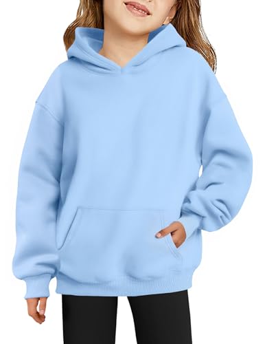 Arshiner Ragazza Felpe con Cappuccio Caldo in Pile Bambine Hoodie Invernale con Tasca Felpa per Ragazze 10-11 Anni
