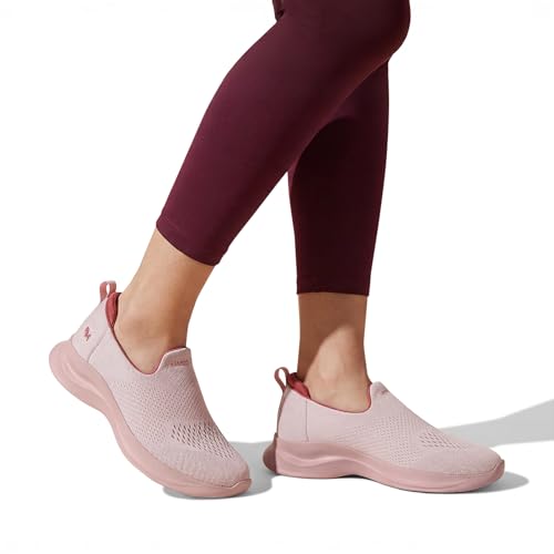 Image of Neeman's Knit Lite Slip Ons for Women | Lightweight Breathable Knit Slip-On Sneakers | Cushioned EVA Sole | Soft Stretch Upper | Comfortable Casual, Office & Walking Shoes