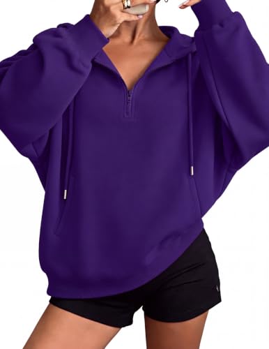 Image of Zeagoo Hoodies for Women Half Zip Up Oversized Sweatshirt Fall Clothes 2026