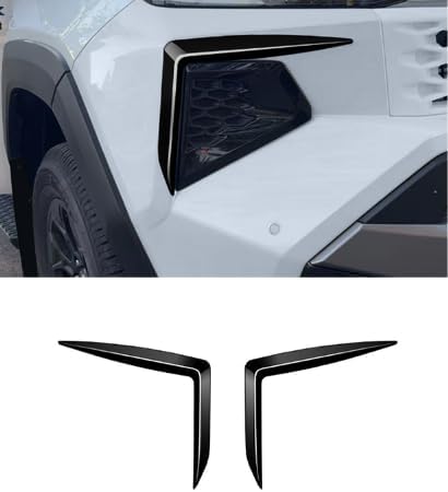 2PCS Front Fog Light Trim Cover for Toyota Hilux 2026, Fog Lamp Eyebrow Eyelids Cover Frame Blade Trim Accessories (Black)