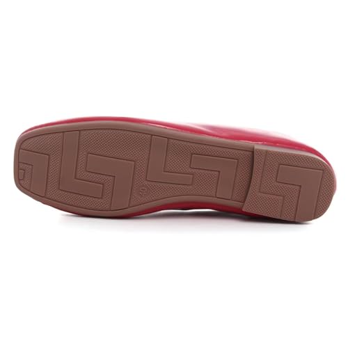 Image of ChaiRong Zhou Women Square Toe Ballets Flats Comfort Slip On Walking Shoes for Driving