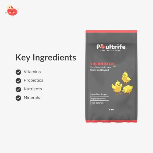 Image of Thermozen WS - Water-Soluble Poultry Heat Stress Supplement | Electrolytes, Vitamins, & Probiotics for Dehydration, Gut Health, & Immunity - 5 KG