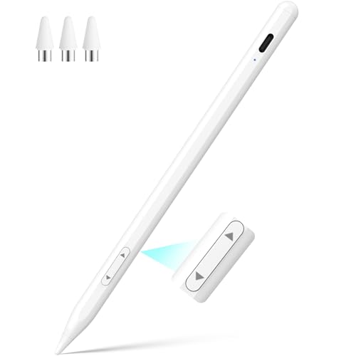 iPhone iPad Pencil for iOS & Android Touch Screens, New Designed 15 Mins Fast Charge Universal Stylus Pen for Apple iPad Pro, Air, Mini, (Palm Rejection) iWatch, iPhone, Samsung, Tablet All Devices