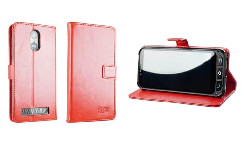 Caseroxx Custodia Per Spc Zeus 4G / Zeus 4G Pro, Bookstyle-Case Custodia Protettiva Book Cover Per Smartphone In Colore Rosso