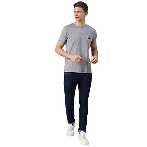 Image of Thomas Scott Men's | Solid | Half Sleeve | Slim Fit | 100% Cotton | Round Neck | Casual Tshirt