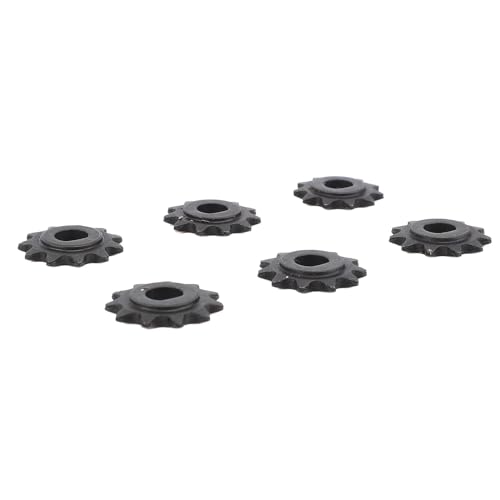 Tbest 6 Piñones de Cadena 11T 25H, Diámetro Interior de 8 Mm, Piñones de Rueda de Cadena de Motor con Orificio D para Scooter Eléctrico