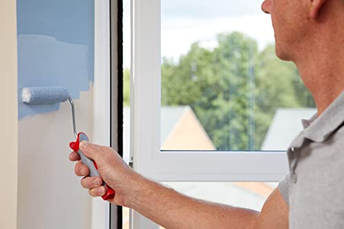 ProDec Advance Doppelpackung Ice Fusion 100 mm mittelflorige Mini-Farbrolle, besonders glatte Lackierung mit Dispersions- und Satinfarben auf Innenwänden, Decken, Holz und Metall