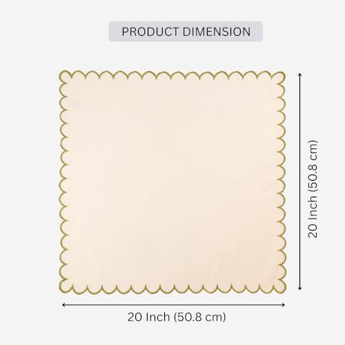Image of FINGERCRAFT Premium Cloth Napkins Set of 6 | 20x20 Inches | 100% Cotton