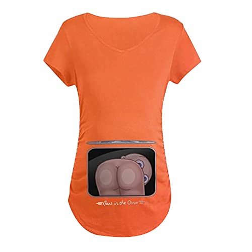 Camiseta de premamá de manga corta para...