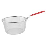 DOITOOL Edelstahl Frittierkorb mit Ergonomischem Griff Hitzebeständig Robust und Vielseitig für Snacks Wie Pommes Hähnchen Fischbällchen Langlebiger Korb für Tiefes Frittieren in