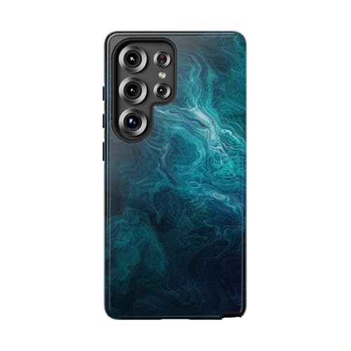 Coque Samsung S25 Ultra abstract swirls rigide et brillante bleue