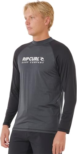 Camiseta de manga larga Rip Curl licra para hombre camiseta surf elástica color Black Marle 3