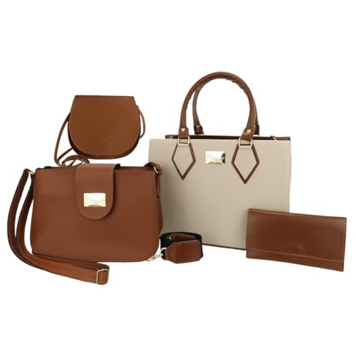 Kit de 4 Bolsas Feminina Quadrada Grande Media e Pequena Espaçosa e Elegante