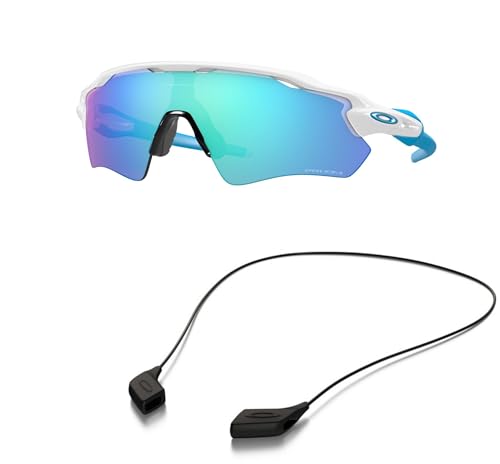 Oakley OO9208 Sunglasses Bundle: OO 9208 RADAR EV PATH 920857 Polished White and Large Black leash Accessory kit2