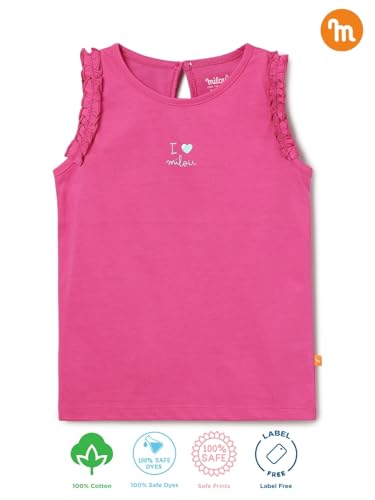 Milou Baby Girl's Regular Fit T-Shirt (GBASICTEE003_Pink - Image 2 thumbnail
