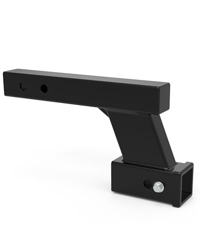 RETURE Trailer Hitch Receiver Adapter 7500lbs Hitch Extender Receiver 6 Drop/Riser 8.5 and 10.5 Extension Length Fits for 2 Trailer Receivers