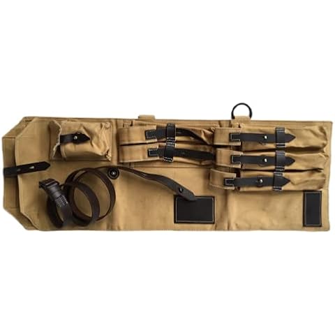 Warcraft Exports German WWII MP 40/MP40 Canvas & Leather Carry Case, MP40 Schmeisser (GET FREE MP40 SLING) (KHAKI) Cover