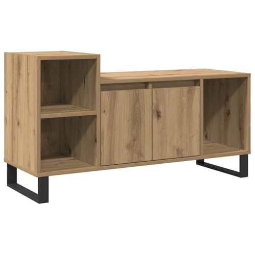vidaXL Mobile TV Rovere Artigianale 100x35x55 cm in Legno Multistrato, mobiletto, mobiletto HiFi, Mobile per dispositivi multimediali, Supporto TV