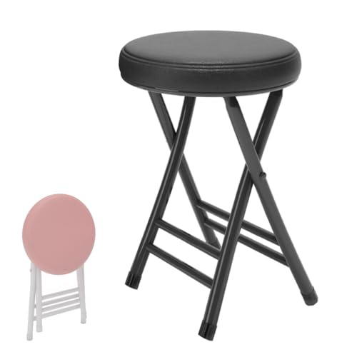 Taburete de bar plegable redondo acolchado