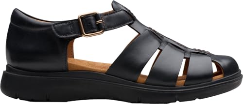 Clarks Clarks - Womens Certina Sun Shoes, Color Black Leather, Size: 7 M US