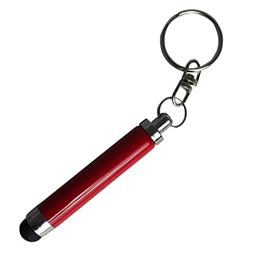 BoxWave Stylus Pen Compatible with Samsung Galaxy - Bullet Capacitive Stylus, Mini Stylus Pen with Keyring Loop for Samsung Galaxy - Ruby