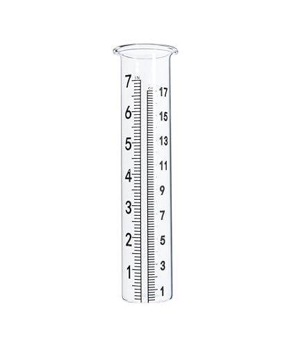 Mateda 7inch Glass Rain Gauge Replacement Tubes for Yard Garden Outdoor