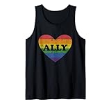 Photo Gallery ally arcobaleno bandiera cuore lgbt gay e lesbiche supporto canotta Photo Gallery ally arcobaleno bandiera cuore lgbt gay e lesbiche supporto canotta