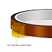 ELEGOO High Temp Tape, 4 Pack Polyimide High Temperature Resistant Tape Multi-Sized Value Bundle 1/8’’, 1/4’’, 1/2’’, 1’’ with Silicone Adhesive for Masking, Soldering etc.