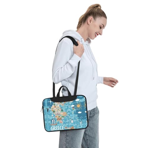 Bolso para portátil mapamundi Grecia 13-15.6 pulgadas miniatura 2