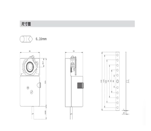 Actuador de compuerta aire eléctrico para control de flujo AC220V 2