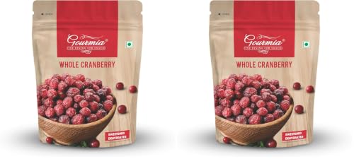 Image of Gourmia Dried Cranberry 200g | Premium & Tasty Large Berries | Dried and Sweet Whole Cranberries | High Antioxidants | Dietary Fiber | Ideal For Snacking (Pack of 2)