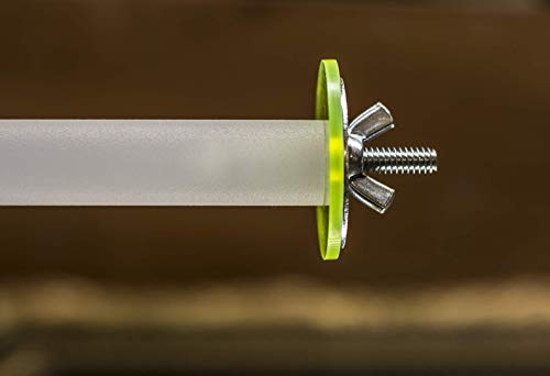 Image of The Acro Perch with Acrylic Washer & Bell by Feathered Phonics - Large 10 inch x 