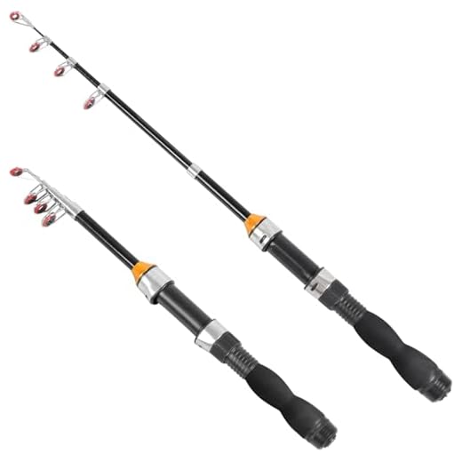 Telescopic Fishing Rod - Collapsible, Extendable for Saltwater and Freshwater, Lightweight and Compact Design, 3.2 Feet