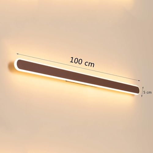 Lampe de miroir LED salle de bain plafonnier moderne marron 3 températures - 8