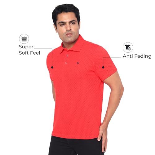 Image of MANE AND MINI Men's Cotton Regular Fit | Pique Polo Neck T Shirt | Half Sleeves Casual Shirt for Men