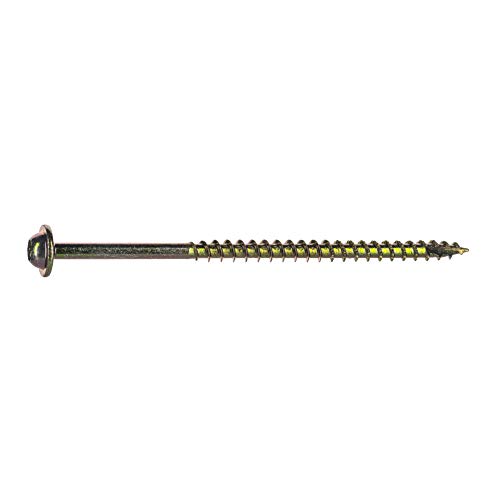 #9 x 3-1/2" Tornillos para gabinete Saberdrive 1 LB, aproximádamente 64 piezas, tornillos de madera duraderos, rosca serrada para fijación segura, evita el desgaste por deslizamiento miniatura 1