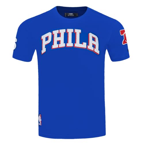 Camiseta Pro Standard NBA de Manga Corta de Algodón XXL Azul Real de Chenilla Hombre