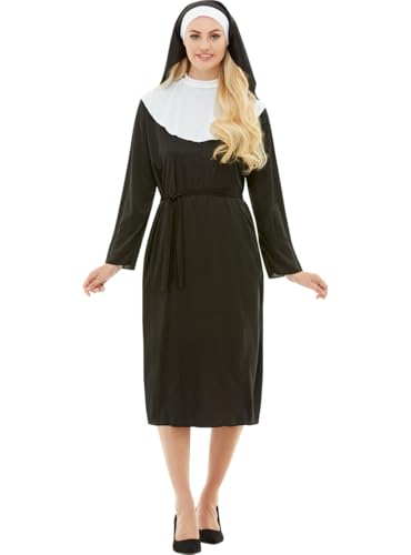 Funidelia | Disfraz de monja para mujer Religioso, Nun, Sister Act, Profesiones, disfraz de despedida de soltera - Disfraz para adultos para Fiestas, Carnaval y Halloween - Talla 3XL - Negro