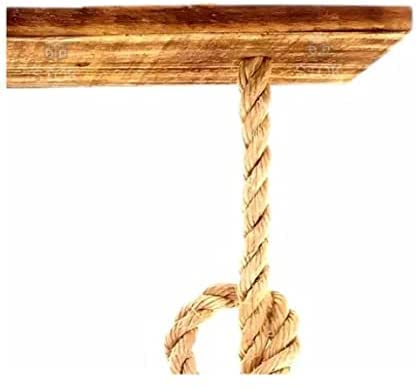 Luminária De Teto Corda Sisal Pendente Ripa Trio Retro Vintage Madeira Rustica