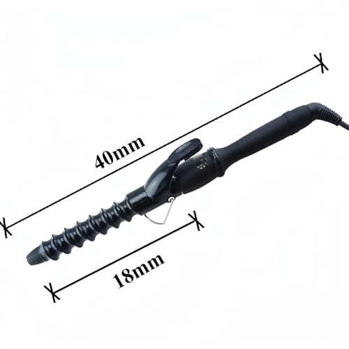 Image of Spiral Curling Iron 32mm /1.25 Inch Hair Curler Waver, 1 1 /4 Inch Electric Spiral Curling Wand for Long /Medium Hair, LCD Display Beach Waving Hair Curler Iron Dual Voltage