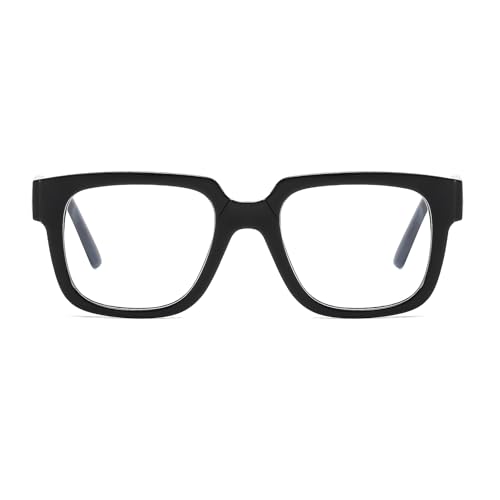 Image of LJCZKA Blue Light Blocking Glasses for Women Men Retro Square Frame Eyeglasses Anti Eyestrain Eyewear Computer Glasses
