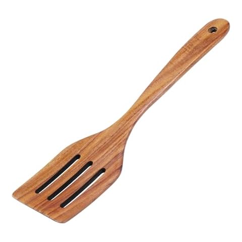 FJNATINH Wooden Slotted Spatula for Cooking Cover