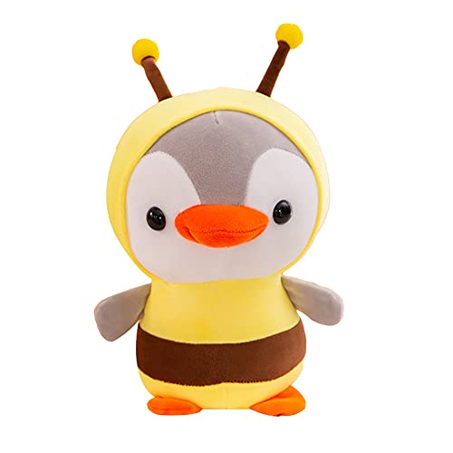 Wgxzyq Bee Penguin Plush Toys Penguin Plushies Stuffed Animals Toys for Kids Boys Girls Birthday Xmas Gift (Yellow Bee, 10inch)