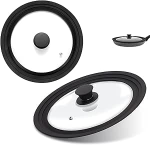 3 in 1 Vented Frying Pan Saucepan Glass Lid Cover for 28/30/32 cm