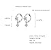 CZ Dangle Drop Huggie Hoop Earrings for Women 925 Sterling Silver Charms Tiny Rhinestone Daisy Flower Hinged Small Cartilage Stud Tragus Dainty Fashion Jewelry Hypoallergenic (Silver)