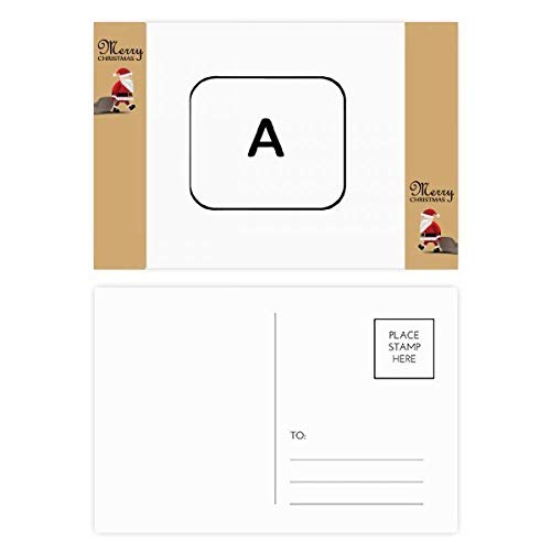 Carte postale Santa Claus et symbole de clavier carte de remerciement