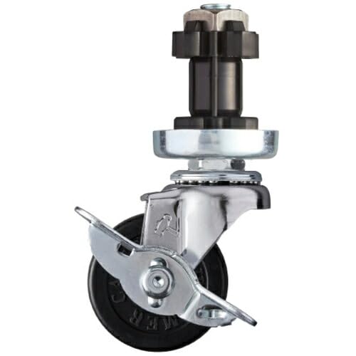 Hammer Pipe Insertion Swivel Rubber Wheels (Steel Wheels) 2.0 inches (50 mm) Diameter 1.5 inches (38 mm) with Stopper 4152EN-R50